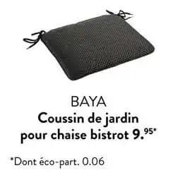 Baya coussin de jardin pour chaise bistrot