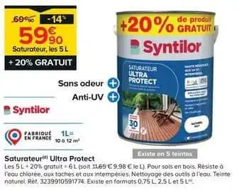 Syntilor - saturateur ultra protect