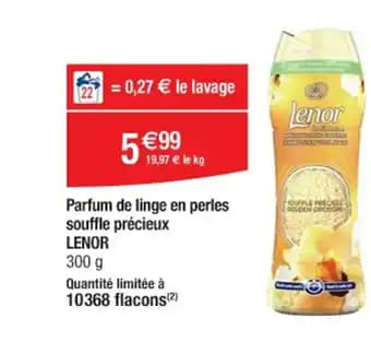 Parfum de linge en perles souffle précieux