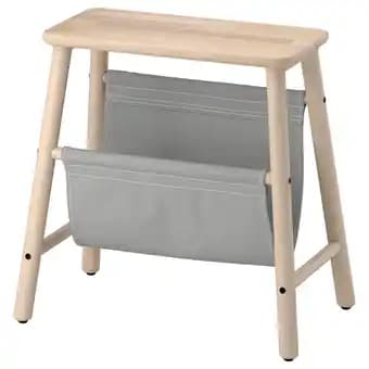 Vilto Tabouret avec rangement, bouleau, 45 cm