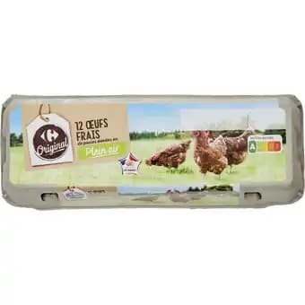 CARREFOUR ORIGINAL Œufs de poules élevées en Plein Air