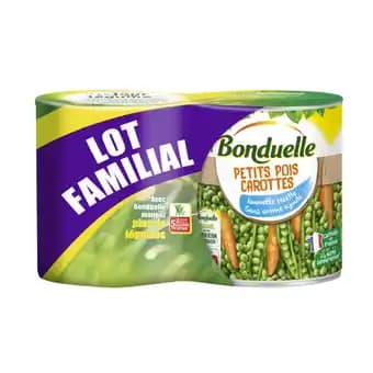 BONDUELLE Petits pois carottes Lot familial