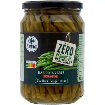CARREFOUR EXTRA Haricots verts extra fins zéro résidus de pesticides