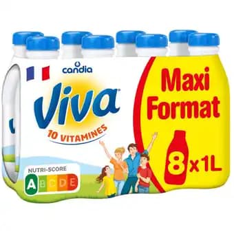 VIVA Lait U.H.T. Calcium et Vitamines D Maxi Format