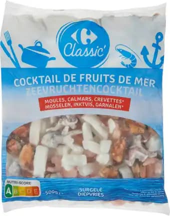 CARREFOUR CLASSIC' Cocktail de fruits de mer surgelé
