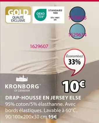 KRONBORG DRAP-HOUSSE EN JERSEY ELSE