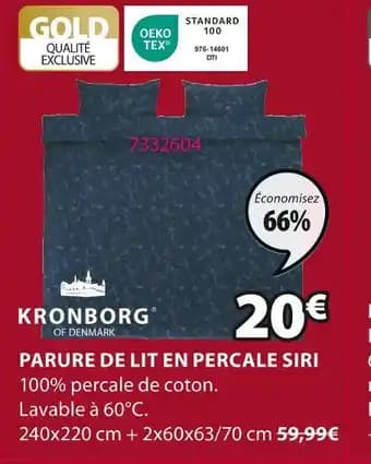 KRONBORG PARURE DE LIT EN PERCALE SIRI