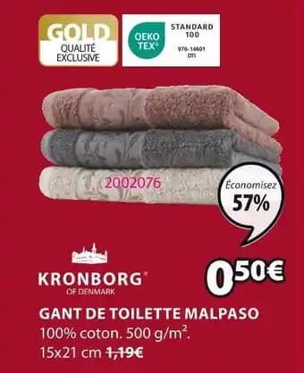 KRONBORG GANT DE TOILETTE MALPASO