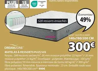 MATELAS À RESSORTS PLUS S35