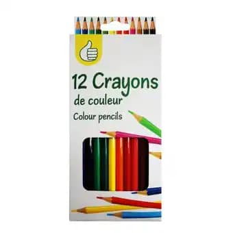 12 Crayons De Couleur Pouce