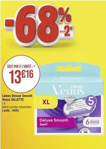 Gillette - lames deluxe smooth venus
