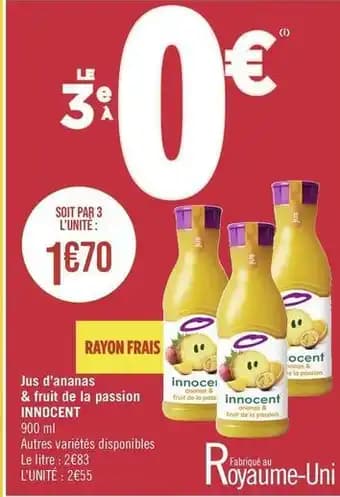 Innocent - jus d'ananas & fruit de la passion