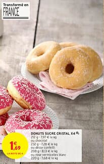 DONUTS SUCRE CRISTAL X4✶