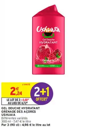 GEL DOUCHE HYDRATANT GRENADE DES AÇORES USHUAIA