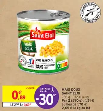 MAÏS DOUX SAINT ELOI