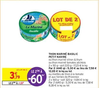 THON MARINE BASILIC PETIT NAVIRE
