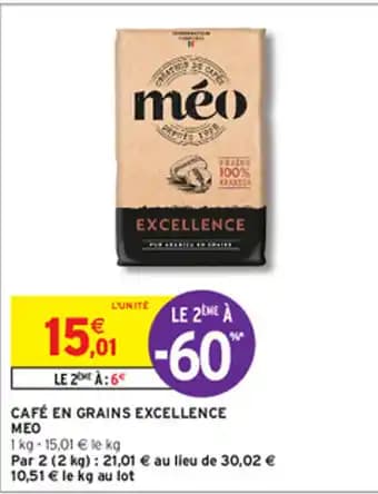CAFÉ EN GRAINS EXCELLENCE MEO