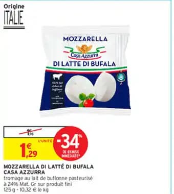 MOZZARELLA DI LATTÉ DI BUFALA CASA AZZURRA