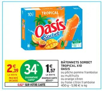 BÅTONNETS SORBET TROPICAL X10 OASIS