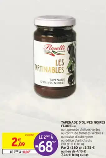 TAPENADE D'OLIVES NOIRES FLORELLI