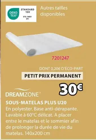 DREAMZONE SOUS-MATELAS PLUS U20