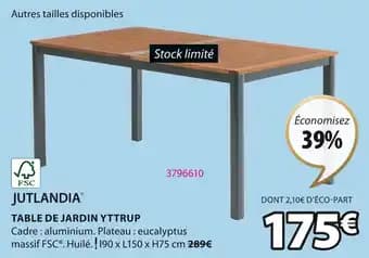 JUTLANDIA TABLE DE JARDIN YTTRUP