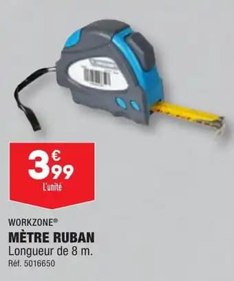 MÈTRE RUBAN Longueur de 8 m.