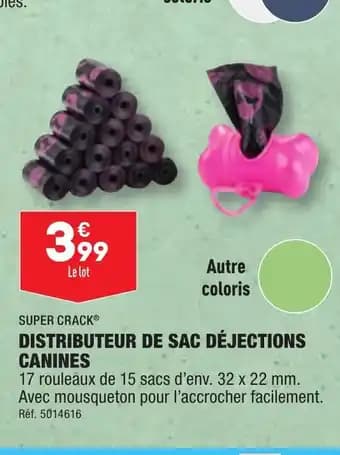 DISTRIBUTEUR DE SAC DÉJECTIONS CANINES