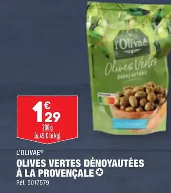 OLIVES VERTES DÉNOYAUTÉES À LA PROVENÇALE