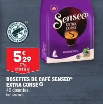 DOSETTES DE CAFÉ SENSEO EXTRA CORSÉ