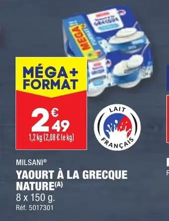 YAOURT À LA GRECQUE NATURE(A)