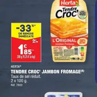 TENDRE CROC' JAMBON FROMAGE(B)