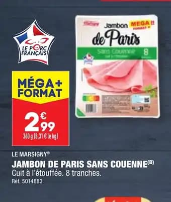 JAMBON DE PARIS SANS COUENNE(B)