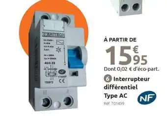Interrupteur différentiel Туре АС