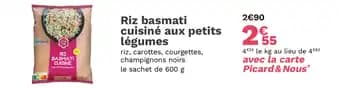 Riz basmati cuisiné aux petits légumes