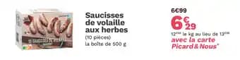 Saucisses de volaille aux herbes