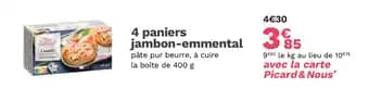 4 paniers jambon-emmental
