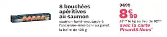 8 bouchées apéritives au saumon