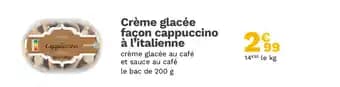 Crème glacée façon cappuccino à l'italienne