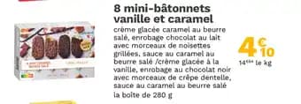 8 mini-bâtonnets vanille et caramel