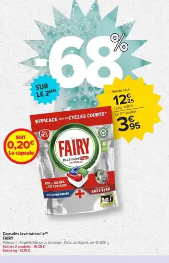 Promotion Exclusives de 17
Capsules lave vaisselle : Découvrez l'Offre incontournable