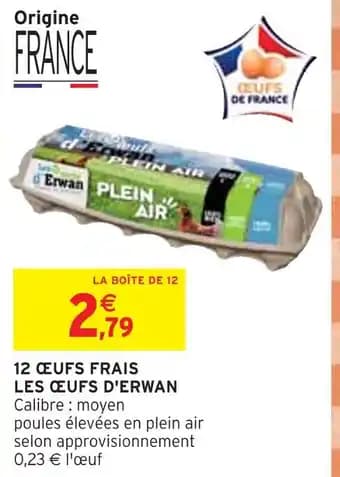 LES ŒUFS D'ERWAN 12 Œufs Frais