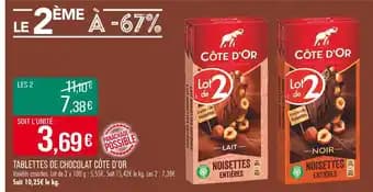 Côte d'Or Tablettes de chocolat