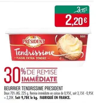PRESIDENT Beurrier tendrissime