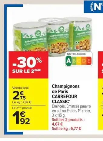 Promotion Exclusives de 12
            
        
        Champignons de Paris : Découvrez l'Offre incontournable