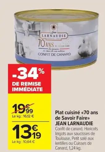 Promotion Exclusives de 27
            
        
        Plat cuisiné : Découvrez l'Offre incontournable