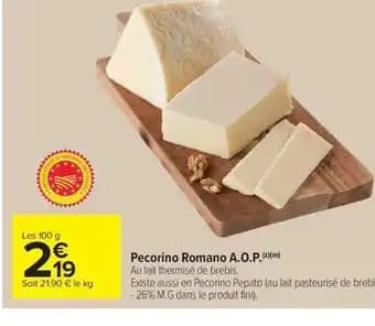 Promotion Exclusives de 1
            
        
        Pecorino romano : Découvrez l'Offre incontournable