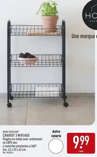 HOME CREATION Chariot 3 niveaux