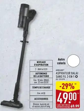 Promotion Exclusives de 37
Aspirateur balai : Découvrez l'Offre incontournable