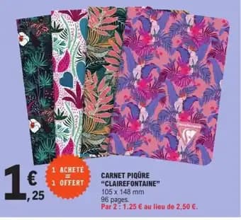 CLAIREFONTAINE Carnet piqûre